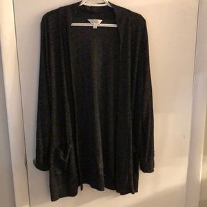 Market & Spruce heather brushed knit two pocket cardigan, XXL